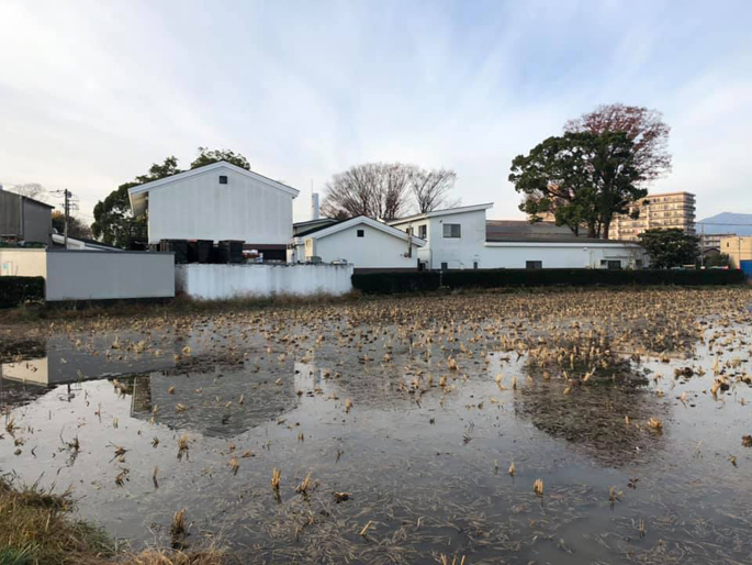 Izumibashi sake brewery Winter flooding
