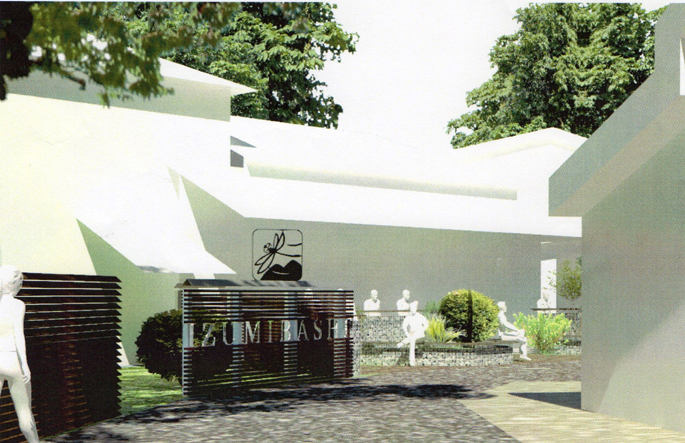 泉橋酒造　酒友館のテラス（照らす）席